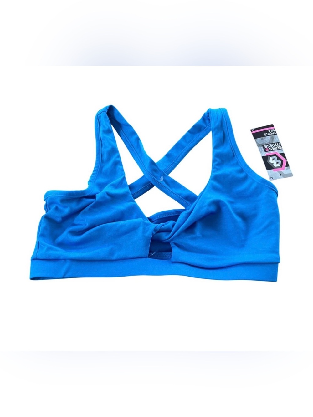 Series 8 Fitness Blue Cross-Back Sports Bra